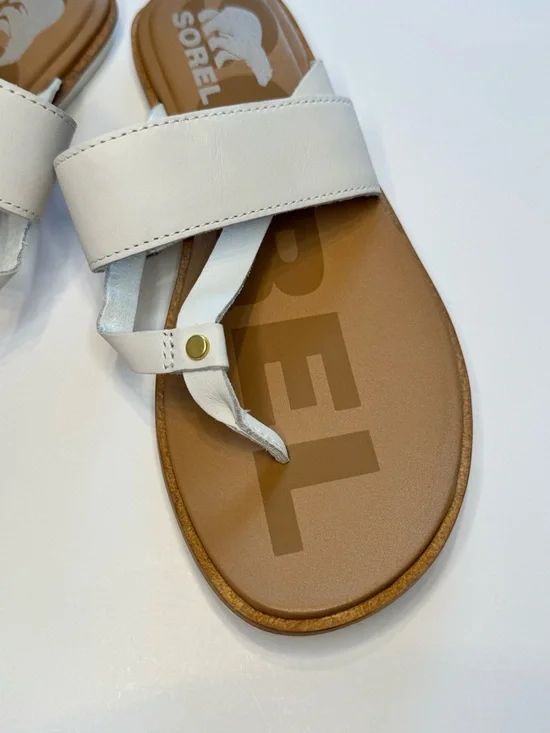 White SorelFlat Sandals - Picture 2 of 5